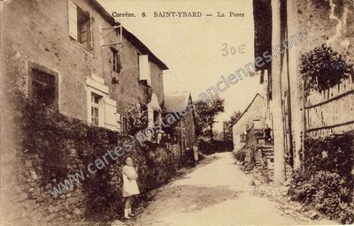 Carte postale ancienne La Poste — Saint-Ybard (Corrèze)