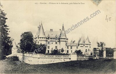 Carte postale ancienne Château de la Grénerie — Salon-la-Tour (Corrèze)