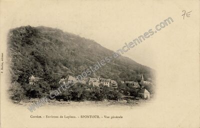 Carte postale ancienne Spontour — Soursac (Corrèze)