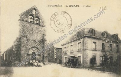 Carte postale ancienne L'Eglise — Sornac (Corrèze)