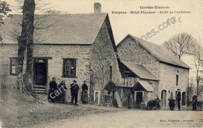 Carte postale ancienne Vergnas — Soudaine-Lavinadière (Corrèze)