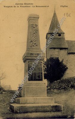 Carte postale ancienne Vergnas — Soudaine-Lavinadière (Corrèze)