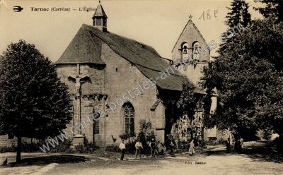 Carte postale ancienne L'Église — Tarnac (Corrèze)