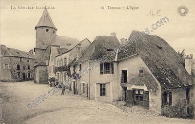 Carte postale ancienne L'Église — Treignac (Corrèze)