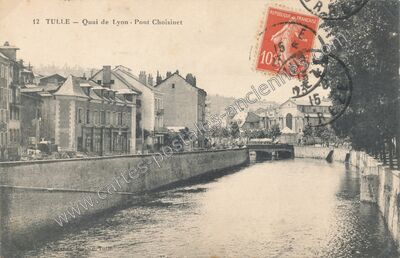 Carte postale ancienne Quai de Lyon - Pont Choisinet — Tulle (Corrèze)