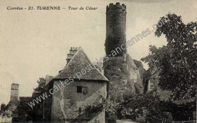 Carte postale ancienne Tour de César — Turenne (Corrèze)