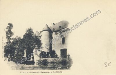 Carte postale ancienne Château de Bazaneix — Saint-Fréjoux (Corrèze)