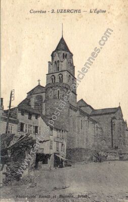 Carte postale ancienne L'Église — Uzerche (Corrèze)