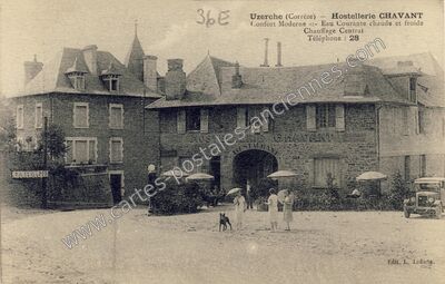 Carte postale ancienne Hostellerie CHAVANT — Uzerche (Corrèze)