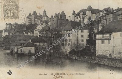 Carte postale ancienne Les Vieux Châteaux — Uzerche (Corrèze)