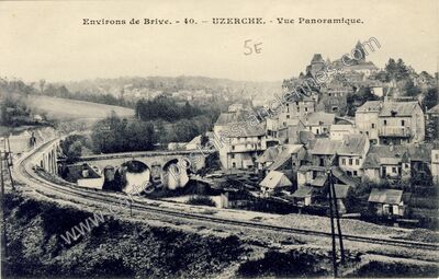 Carte postale ancienne Vue Panoramique — Uzerche (Corrèze)