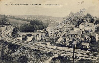 Carte postale ancienne Vue Panoramique — Uzerche (Corrèze)