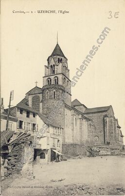 Carte postale ancienne L'Eglise — Uzerche (Corrèze)
