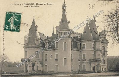 Carte postale ancienne Chateau du Repaire — Vigeois (Corrèze)