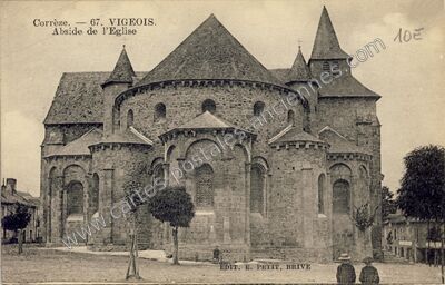 Carte postale ancienne Abside de l'Eglise — Vigeois (Corrèze)