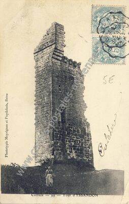 Carte postale ancienne Tour d YSSANDON — Yssandon (Corrèze)