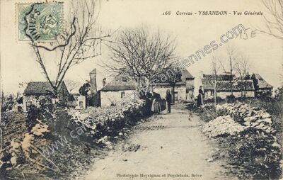 Carte postale ancienne Vue Générale — Yssandon (Corrèze)