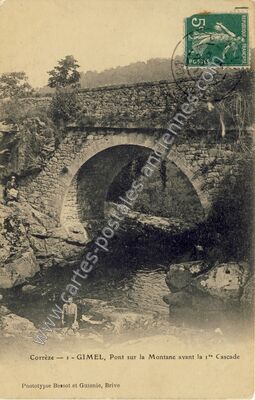Carte postale ancienne Gimel — Gimel-les-Cascades (Corrèze)