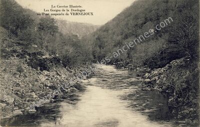Carte postale ancienne Pont de Vernejoux — Sérandon (Corrèze)
