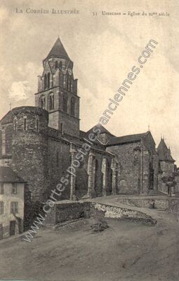 Carte postale ancienne Église du xime siècle — Uzerche (Corrèze)