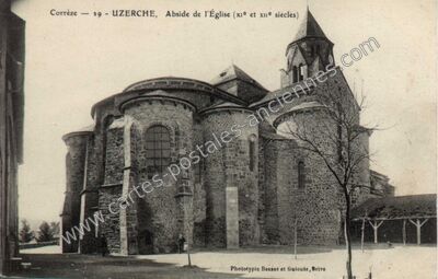 Carte postale ancienne Abside de l'Église (xI° et xII° siècles) — Uzerche (Corrèze)