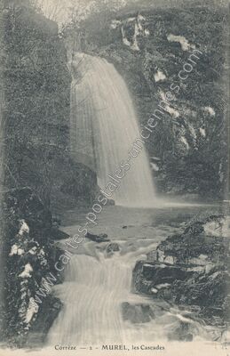 Carte postale ancienne Cascades de Murel — Albussac (Corrèze)