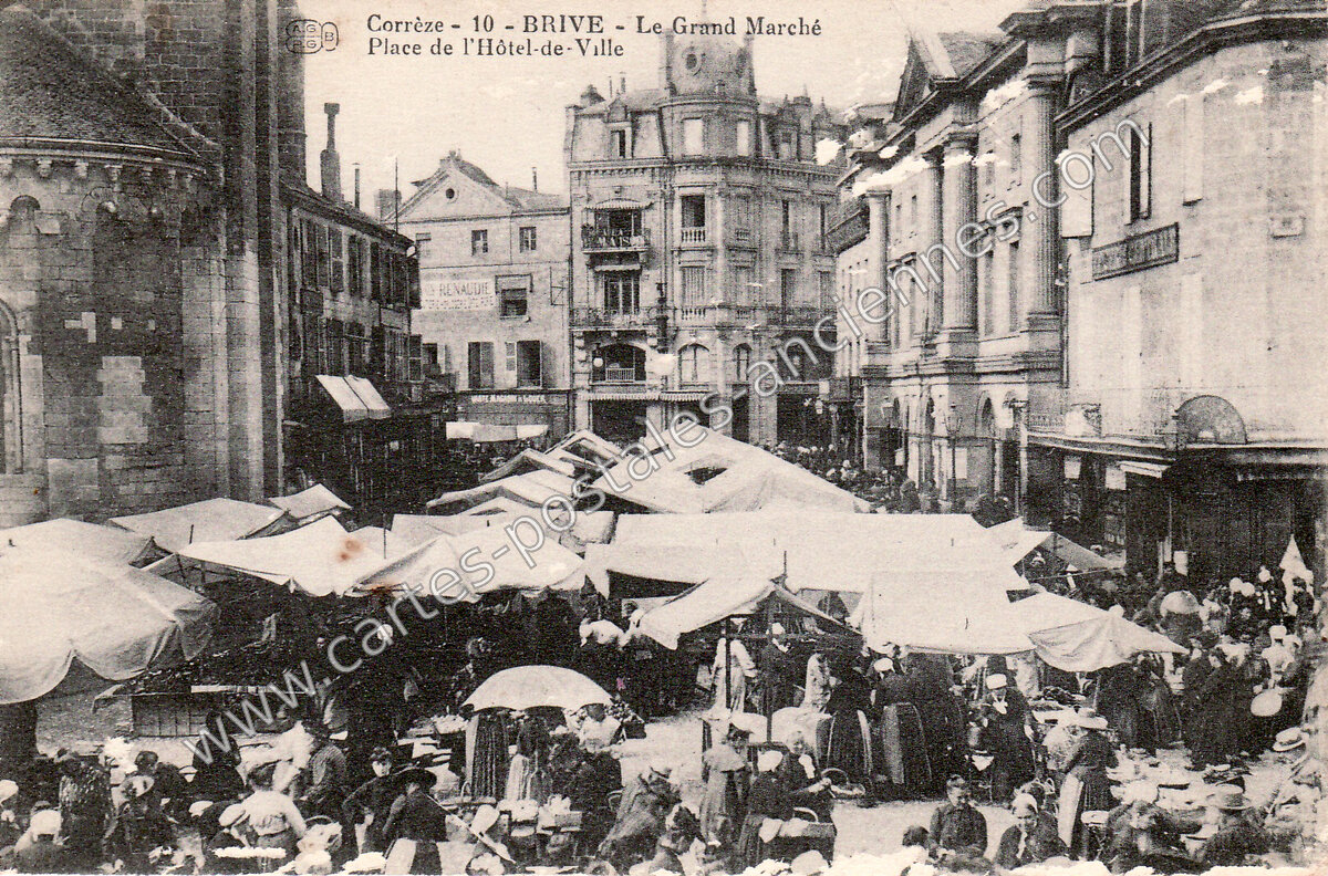 Carte postale ancienne de Brive-la-Gaillarde (Corrèze) : brive