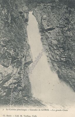 Carte postale ancienne Cascade de Gimel — Gimel-les-Cascades (Corrèze)