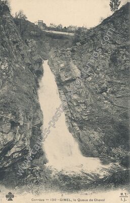 Carte postale ancienne Cascade de Gimel — Gimel-les-Cascades (Corrèze)