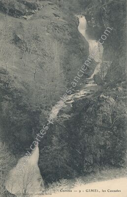 Carte postale ancienne Cascade de Gimel — Gimel-les-Cascades (Corrèze)