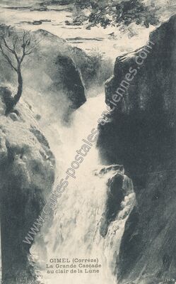 Carte postale ancienne Cascade de Gimel — Gimel-les-Cascades (Corrèze)