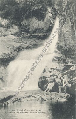 Carte postale ancienne Cascade de Gimel — Gimel-les-Cascades (Corrèze)