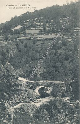 Carte postale ancienne Gimel — Gimel-les-Cascades (Corrèze)