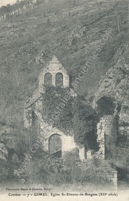 Carte postale ancienne St Etienne de Braguse — Gimel-les-Cascades (Corrèze)
