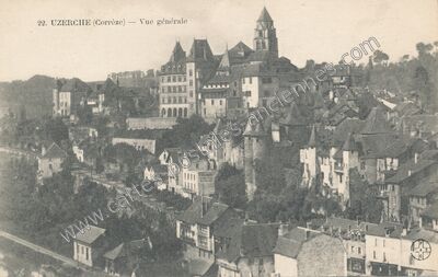Carte postale ancienne Vue générale — Uzerche (Corrèze)