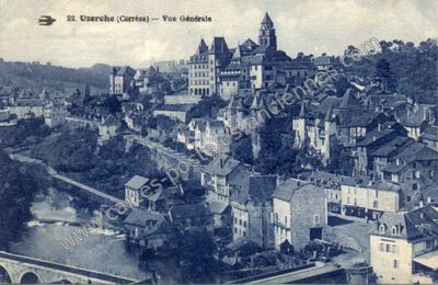 Carte postale ancienne Vue Générale — Uzerche (Corrèze)