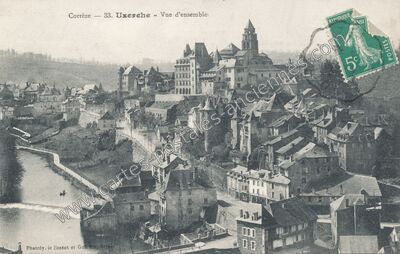 Carte postale ancienne Vue d'ensemble — Uzerche (Corrèze)