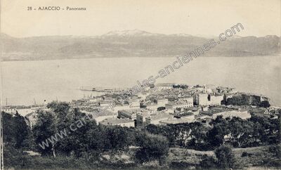 Carte postale ancienne Panorama — Ajaccio (Corse-du-Sud)