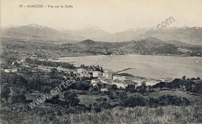 Carte postale ancienne Vue sur le Golfe — Ajaccio (Corse-du-Sud)