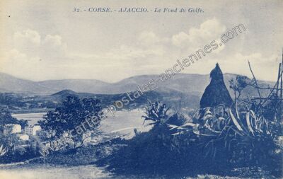 Carte postale ancienne Le Fond du Golfe — Ajaccio (Corse-du-Sud)