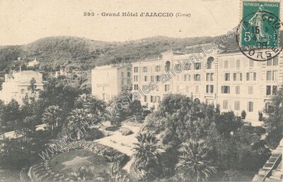Carte postale ancienne Grand Hôtel — Ajaccio (Corse-du-Sud)