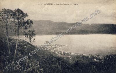 Carte postale ancienne Vue du Chemin des Crêtes — Ajaccio (Corse-du-Sud)