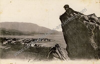 Carte postale ancienne Le Rocher — Ajaccio (Corse-du-Sud)