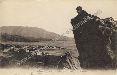 Carte postale ancienne Le Rocher — Ajaccio (Corse-du-Sud)