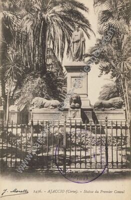 Carte postale ancienne Statue du Premier Consul — Ajaccio (Corse-du-Sud)