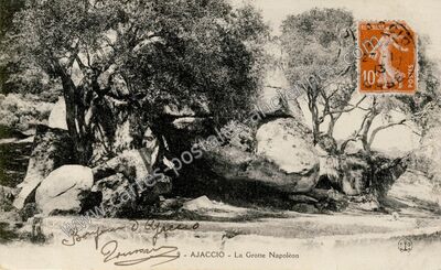 Carte postale ancienne La Grotte Napoléon — Ajaccio (Corse-du-Sud)