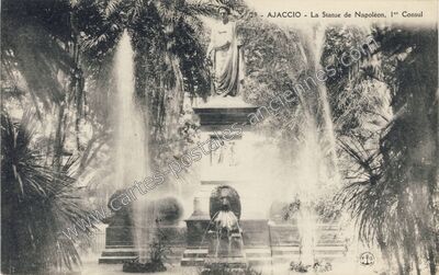 Carte postale ancienne La Statue de Napoléon, 1er Consul — Ajaccio (Corse-du-Sud)