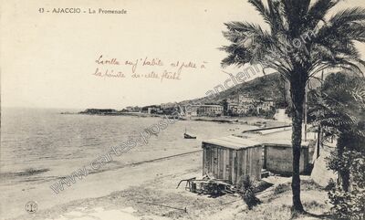 Carte postale ancienne La Promenade — Ajaccio (Corse-du-Sud)