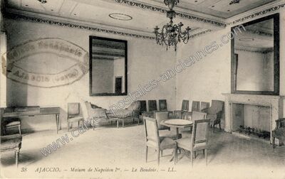 Carte postale ancienne Maison de Napoléon Ier. — Le Boudoir — Ajaccio (Corse-du-Sud)