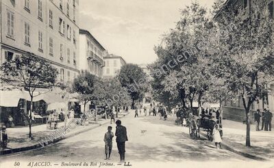 Carte postale ancienne Boulevard du Roi Jérôme — Ajaccio (Corse-du-Sud)